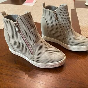 Gray Heeled Sneakers